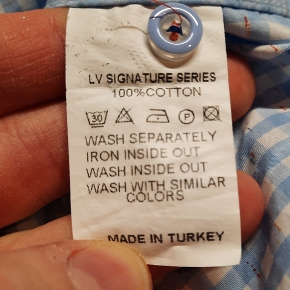 Luchiano Visconti Men's Large Limited Edition Dress Shirt Blue Size Large - Picture 6 of 6